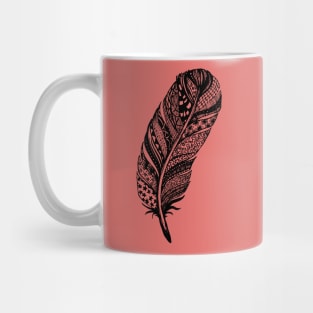 Zentangle Tribal Feather Drawing Mug